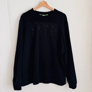 Hugo Boss Black Embossed Logo Crewneck Sweatshirt
